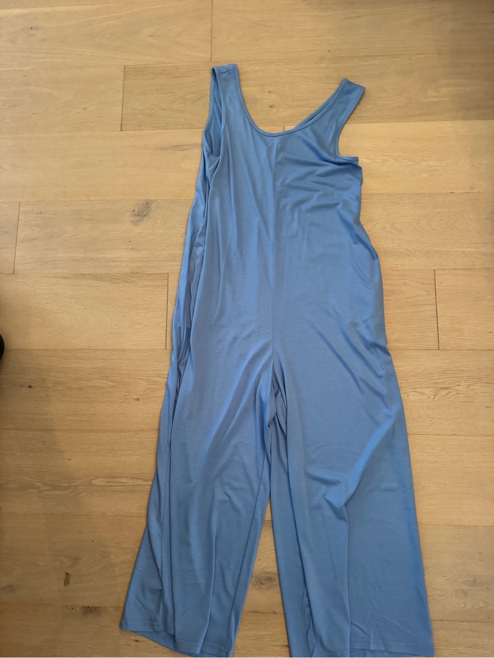 Sleeveless Wide-Leg Jumpsuit - Dusty Blue